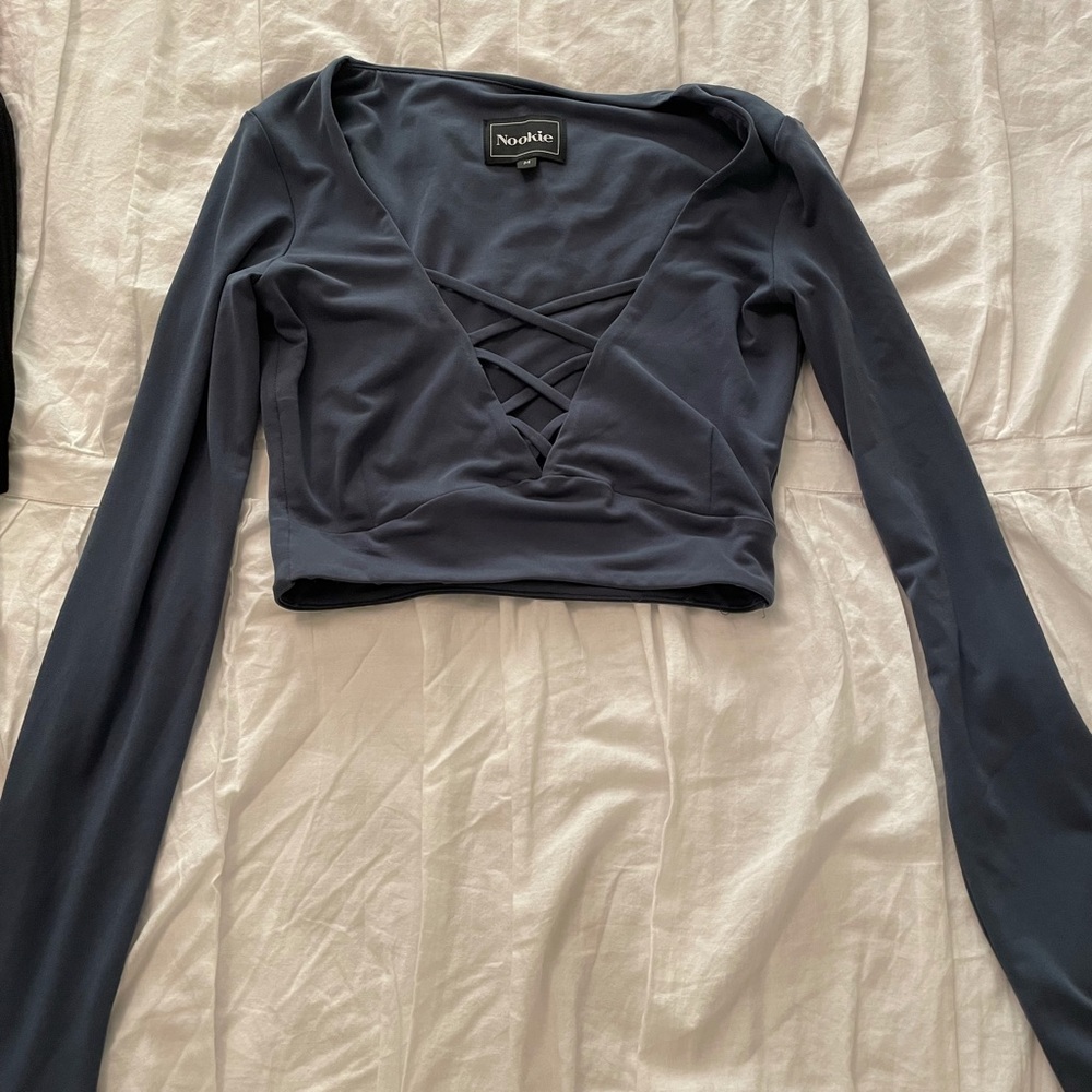 Nookie long sleeve crop top M
